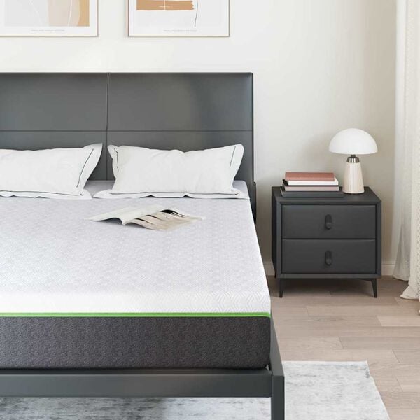 vidaXL Matelas Blanc et Gris 140 x 200 cm Ressort ensach&eacute;