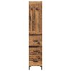 vidaXL Haut Armoire Bois Ancien 34,5 x 34 x 180 cm Bois d'ing&eacute;nierie