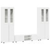 vidaXL Ensemble meuble TV FLORIN 3 pc Blanc Bois d'ing&eacute;nierie
