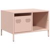 vidaXL Table basse rose 68,5x50x43,5 cm acier laminé à froid