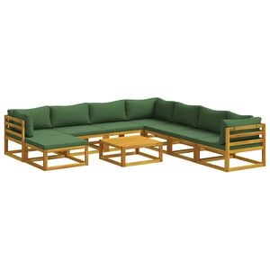 vidaXL Ensemble de Canap&eacute;s 9 pc Naturel Bois d'Acacia Massif