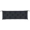 vidaXL Coussins de banc de jardin lot de 2 carreaux noir 150x50x7 cm