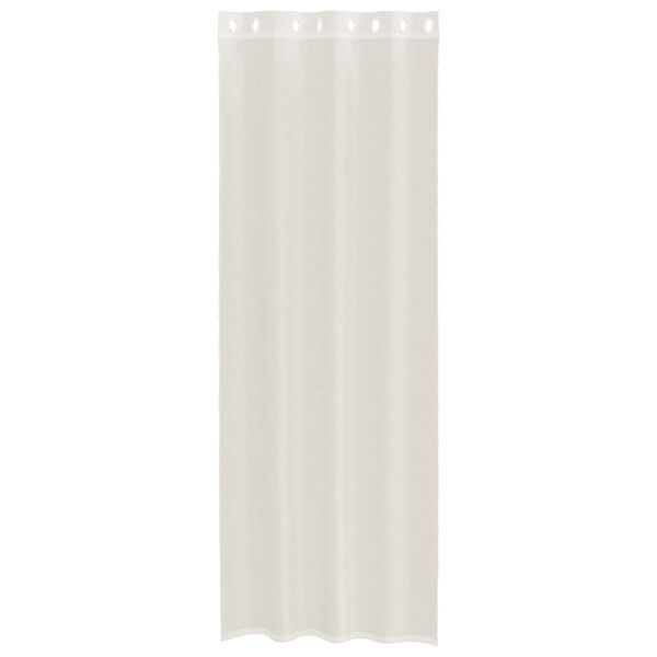 vidaXL Rideaux en voile avec &oelig;illets 2 pcs cr&egrave;me 140x260 cm