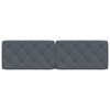 vidaXL Coussin de t&ecirc;te de lit gris fonc&eacute; 180 cm velours
