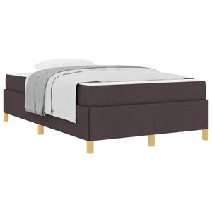 vidaXL Cadre de lit avec matelas Marron fonc&eacute; 120 x 190 cm tissu