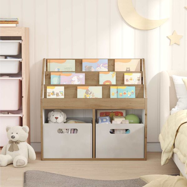 vidaXL Biblioth&egrave;que pour enfants Ch&ecirc;ne artisanal 72,5 x 29,5 x 69 cm
