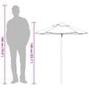 vidaXL Parasol de jardin pour enfants avec poteau en bois &Oslash;120x140 cm