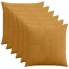 vidaXL Housse de coussin 6 pcs ALMELO Jaune 60 x 60 cm velours c&ocirc;tel&eacute;