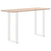 vidaXL Pieds de table de bar en U, 2 pi&egrave;ces, blanc, 50 x (100-101) cm, acier
