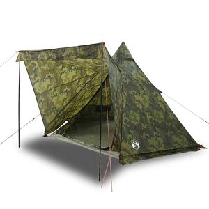 vidaXL Tente familiale tipi 6 personnes camouflage imperm&eacute;able