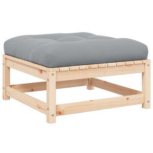 vidaXL Repose-pied de jardin avec coussin Pin massif