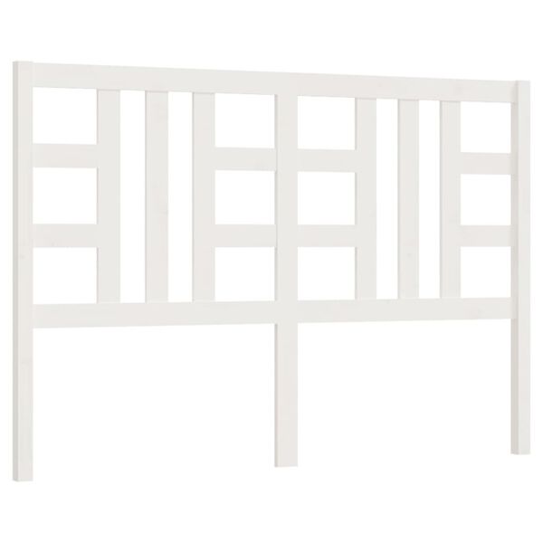 vidaXL T&ecirc;te de lit Blanc 156x4x100 cm Bois massif de pin