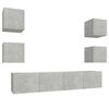 vidaXL Ensemble de meubles TV 6 pcs Gris b&eacute;ton Bois d'ing&eacute;nierie
