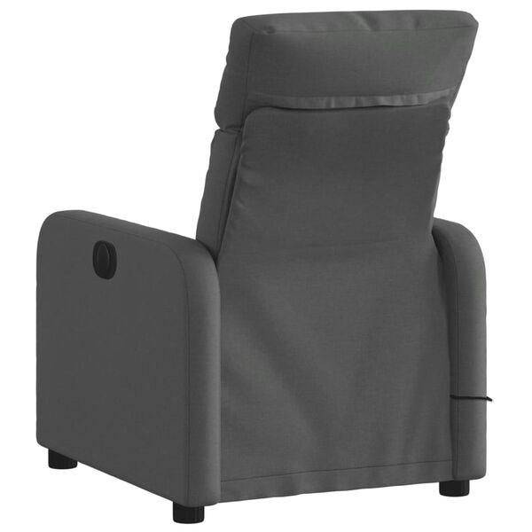 vidaXL Fauteuil de massage inclinable Gris fonc&eacute; Tissu