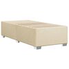 vidaXL Sommier &agrave; lattes de lit avec matelas Cr&egrave;me 90x200 cm Tissu
