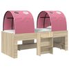 vidaXL Lit avec Tunnel 4 pc Sonoma et Rose Bois d'ing&eacute;nierie