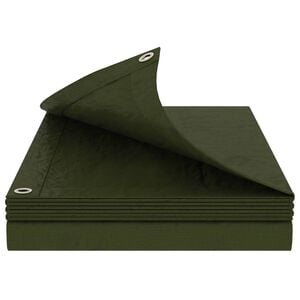 vidaXL B&acirc;che avec &oelig;illets Vert 2 x 3 m 180 gsm PE