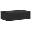 vidaXL Table d'appoint murale Noir 59 x 34,5 x 17 cm Bois d'ing&eacute;nierie