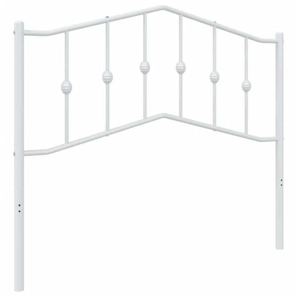 vidaXL T&ecirc;te de lit de remplacement m&eacute;tal blanc 100 cm