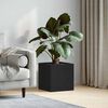 vidaXL Bo&icirc;te &agrave; plantes Ch&ecirc;ne noir 40 x 38.5 x 40 cm Bois d'ing&eacute;nierie