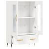 vidaXL Buffet haut blanc brillant 69,5x31x115 cm bois d'ing&eacute;nierie