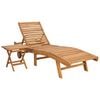 vidaXL Transat 2 pcs Marron Bois de teck massif