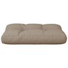 vidaXL Coussin de palette taupe 60x40x12 cm tissu