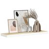 vidaXL &Eacute;tag&egrave;re flottante murale Ch&ecirc;ne et blanc 90x23,5x3,8 cm MDF
