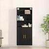 vidaXL Haut Armoire Ch&ecirc;ne noir 69,5 x 34 x 180 cm Bois d'ing&eacute;nierie