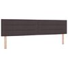 vidaXL Tête de lit LED avec tête de lit Marron foncé 200 cm Polyester