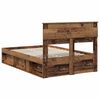 vidaXL Cadre de lit Bois ancien 135 x 190 cm Bois de pin massif