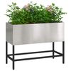 vidaXL Bac de jardin sur&eacute;lev&eacute; Argent 60 x 26 x 45 cm Acier inoxydable
