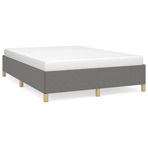 vidaXL Cadre de lit sans matelas gris fonc&eacute; 140x200 cm tissu