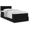 vidaXL Cadre de lit ottoman avec matelas noir 90x190 cm velours