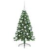 vidaXL Sapin de No&euml;l artificiel pr&eacute;-&eacute;clair&eacute; Vert 120 cm PVC