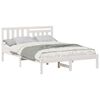vidaXL Cadre de lit avec t&ecirc;te de lit Blanc 120 x 190 cm Pin massif
