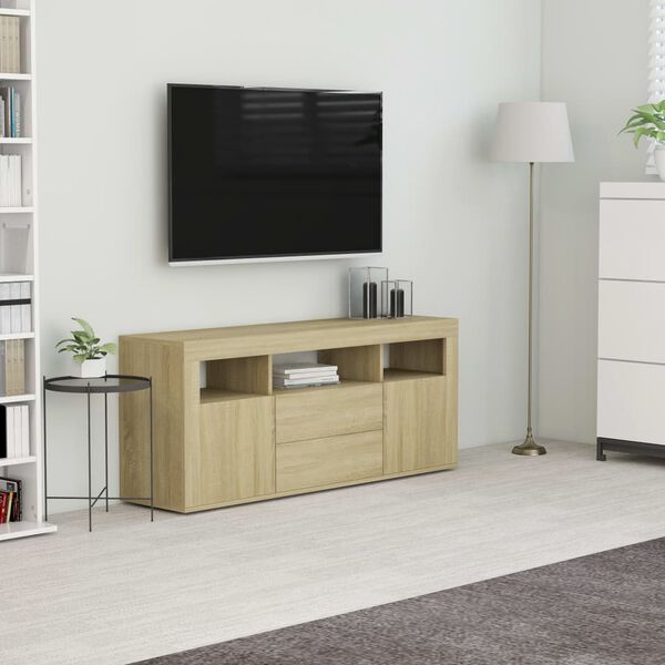 vidaXL Meuble TV Chêne sonoma 120x30x50 cm Bois d'ingénierie