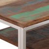 vidaXL Table console argent&eacute; inox et bois de r&eacute;cup&eacute;ration massif