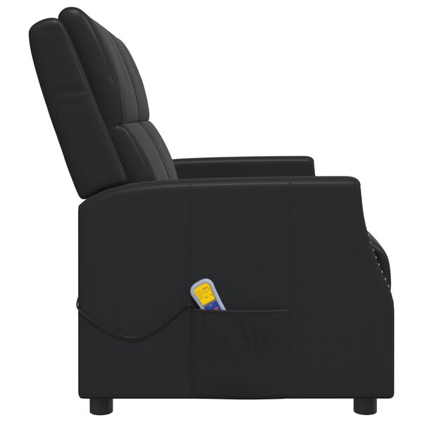 vidaXL Fauteuil de massage inclinable 2 places noir similicuir