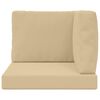vidaXL Coussin de canap&eacute; d'ext&eacute;rieur 3 pcs Beige Polyester