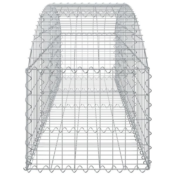 vidaXL Panier de gabions arqu&eacute; 200x50x40/60 cm Fer galvanis&eacute;