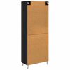 vidaXL Haut Armoire Ch&ecirc;ne noir 69,5 x 34 x 180 cm Bois d'ing&eacute;nierie