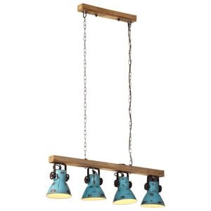 vidaXL Plafonnier 25 W bleu d&eacute;lav&eacute; 90x24x111 cm E27