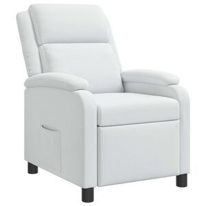 vidaXL Fauteuil inclinable Blanc Tissu