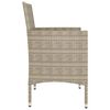 vidaXL Jeu de chaise et tabouret de jardin 4 pcs Résine tressée Beige
