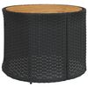 vidaXL Salon de jardin 3 pcs demi-rond noir résine tressée