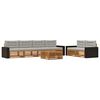 vidaXL Ensemble de canap&eacute;s d'ext&eacute;rieur 7 pc Naturel et gris clair