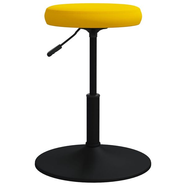 vidaXL Tabouret de massage Velours Jaune moutarde