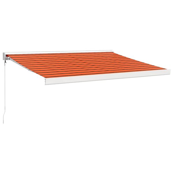 vidaXL Auvent r&eacute;tractable orange et marron 3x2,5 m tissu et aluminium