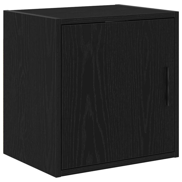 vidaXL Armoire murale de garage noir bois d'ing&eacute;nierie